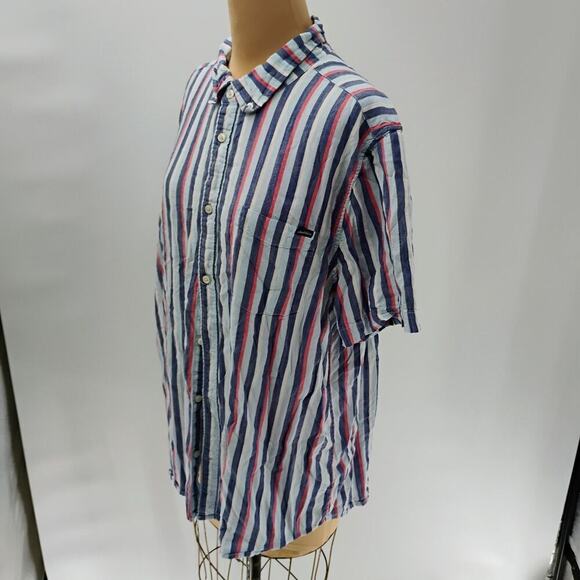 Chubbies Mens XSmall Classy Poplin Friday Shirt Button Down Striped - Picture 6 of 15